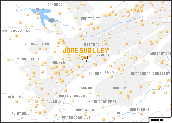 map of Jones Valley