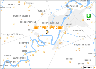 map of Joneybeh-ye Pā\