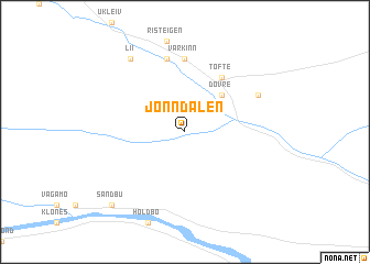 map of Jønndalen