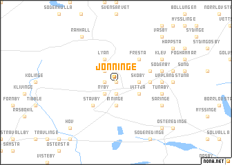 map of Jönninge