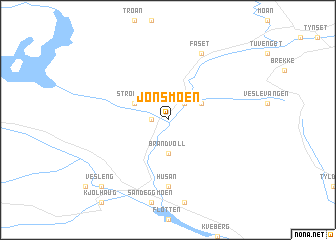 map of Jonsmoen