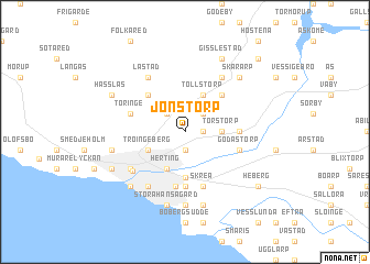 map of Jonstorp