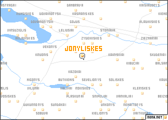 map of Jonyliškės