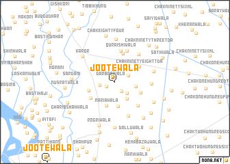 map of Jootewāla