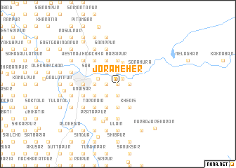 map of Jorāmeher