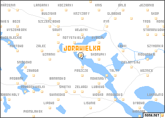 map of Jora Wielka