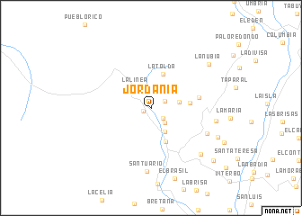 map of Jordania