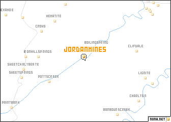 map of Jordan Mines