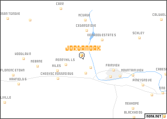 map of Jordan Oak