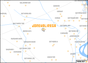 map of Jorewāli Rega