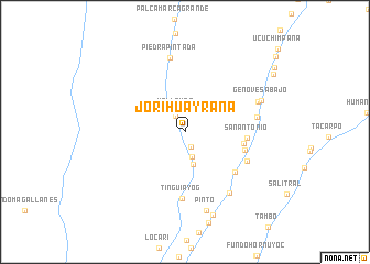 map of Jorihuayrana