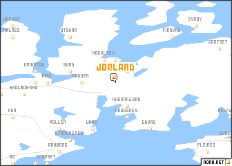 map of Jørland