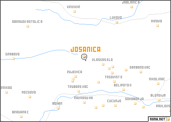 map of Jošanica