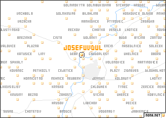 map of Josefŭv Dŭl