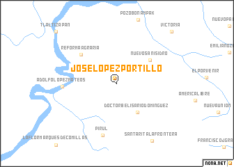 map of José Lopez Portillo