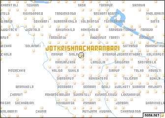 map of Jot Krishnacharanbāri