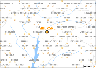 map of Joursac