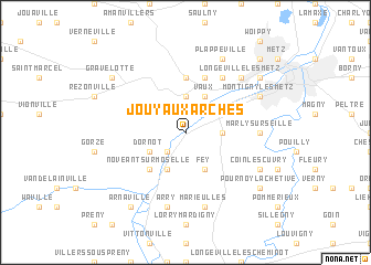 map of Jouy-aux-Arches