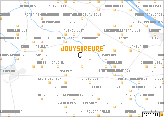 map of Jouy-sur-Eure