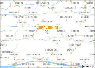 map of Jovališkiai