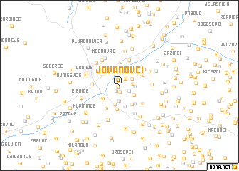 map of Jovanovci