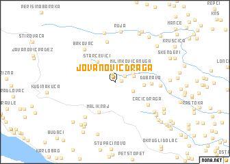 map of Jovanović Draga