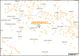 map of Jovanovići