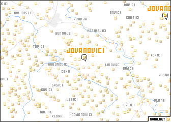 map of Jovanovići