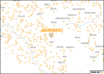map of Jovanovići