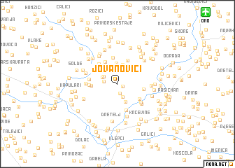 map of Jovanovići