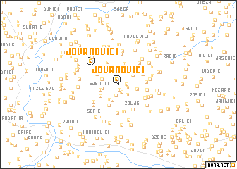 map of Jovanovići