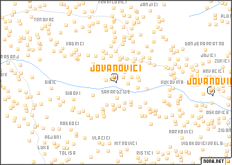 map of Jovanovići