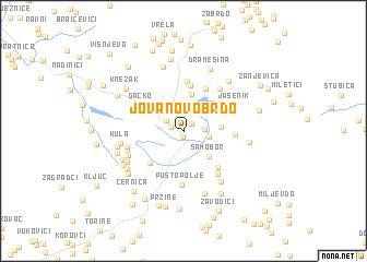 map of Jovanovo Brdo