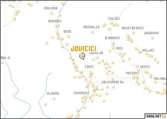 map of Jovičići