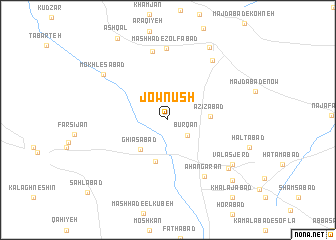 map of Jownūsh