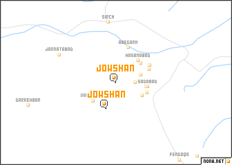 map of Jowshān