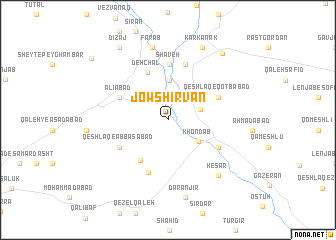 map of Jowshīrvān