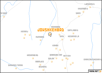 map of Jowshkeh Bād