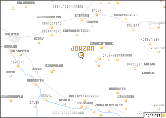 map of Jowzān