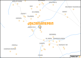 map of Jowzardān-e Pā\