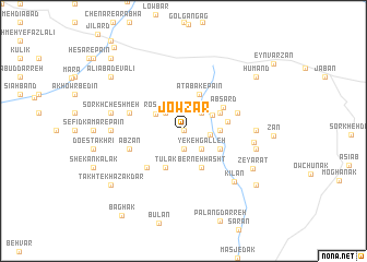 map of Jowzār