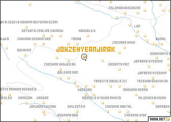 map of Jowzeh-ye Anjīrak