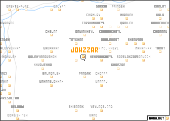 map of Jowz Zār