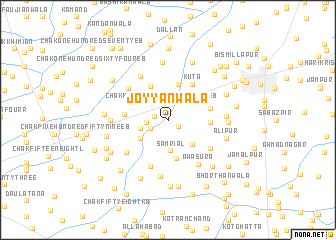 map of Joyyānwāla