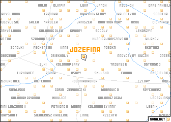 map of Józefina