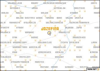 map of Józefina