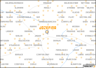 map of Józefina