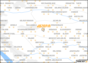 map of Józefin
