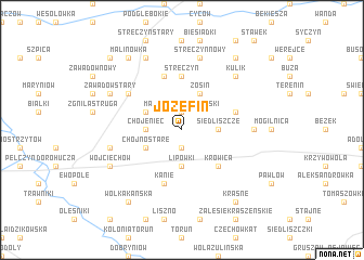 map of Józefin