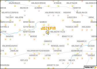 map of Józefin